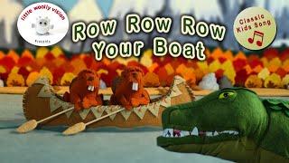 Row Row Row Your Boat | Little Woolly Vision - Stop-Motion Animated Nursery Rhymes & Kids Songs