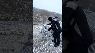 The whole bike got frozen in the snow  #shortsfeed #viralvideo #viralshort