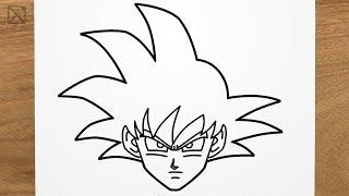 How to draw GOKU (Dragonball) step by step, EASY