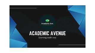 ACADEMIC Avenue Intro