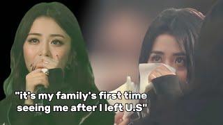 YUNJIN can't stop crying while talking about her family in their first concert