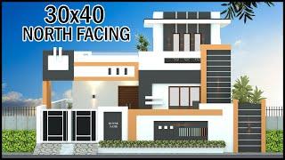 30X40 North Facing House Plan With Vastu, 2BHK With Car Parking House Design, Gopal Architecture