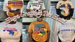 Huge Summer Trendy Graphic Tee Try On Haul Collection |Fashion Nova,Shein,Rue21