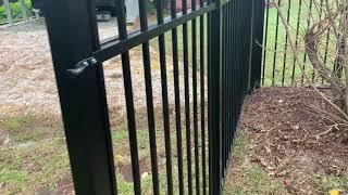 Cheap Hack for Black Aluminum Fence Drive Gates. Purchase from Lowes