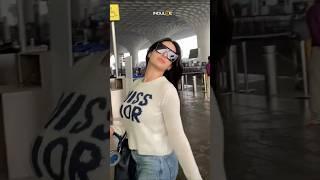 Nora Fatehi sports a white sweater and jeans at Mumbai airport | Bollywood | Celebrity | Roving Lens