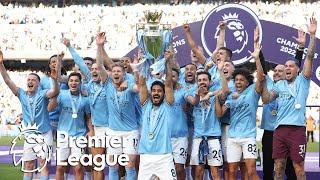 Manchester City lift Premier League trophy as 2022-23 champions (FULL CEREMONY) | NBC Sports