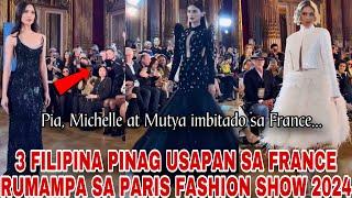 Tiningala ng mga French sina Pia Wurtzbach, Michelle Dee at Mutya Datul sa Paris Fashion Show 2024