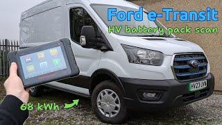 High voltage battery pack check on a 2023 Ford e-Transit electric van