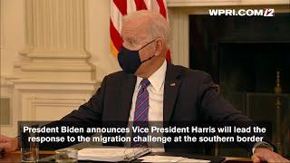 VIDEO NOW: President Biden announces VP Harris will lead response at southern border