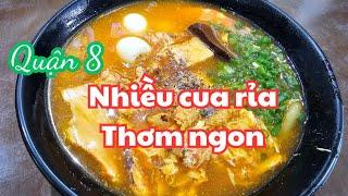 Sài Gòn quận 8: Thơm ngon BÁNH CANH CUA Quốc Phong, nhiều cua rỉa ăn thích, gần Parc Mall