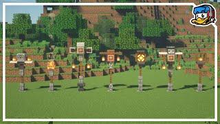 Minecraft: 7 Easy Lamp Post Designs | + Download |  LiamxF