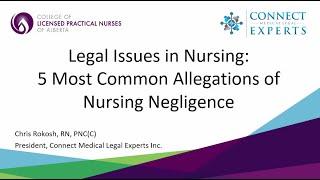 Five Most Common Allegations of Nursing Negligence | Legal Issues in Nursing Pt.4