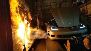 Huge Corvette Explosion And Fire Caught On Dyno!