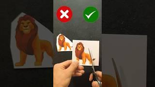 Perfect Mufasa Cut!️ Rough vs. Flawless Curves#mufasa #craft #diy #shorts