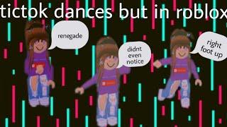 Tictok dances but in roblox