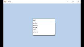 Programming in Visual basic .net: autocomplete textbox from access database - vb.net