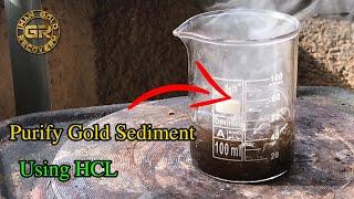 Purify Gold Sediment Using Hydrochloric Acid (HCL) Easy Method .