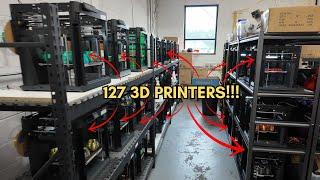 3D Print Farm Tour! 127 3D Printers