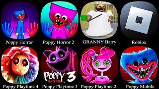 Poppy Playtime Chapter 4 Mobile,Poppy Playtime 3 2 1,Poppy Horror 1 2, GRANNY Barry Roblox