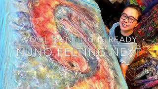 The Making of { Felt Koi Felt Love } by Nuno Felting