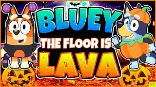 Bluey Halloween Brain Breaks Floor Is Lava | Spooky Bluey Games | Freeze Dance & Just Dance