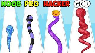 Snake Run Race - Noob vs Pro vs Hacker vs God