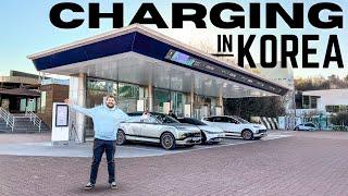 Full Tour Of A Typical DC Fast Charging Park In South Korea!