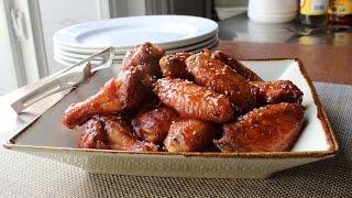 Honey Sriracha Chicken Wings and the Secret to Crispy Baked Wings!