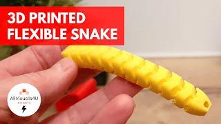  3D Printed Snake Keychain - Snake Print In Place | #Shorts