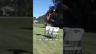 Dorron sylve trying to jump over 3 chairs #jumping #training