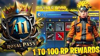 Part -12 A11 ROYAL PASS//1 TO 100 RP REWARDS/ ACE 11 ROYAL PASS LEAKS ( A11 ROYAL PASS PUBG MOBILE)