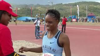 Edwin Allen JAMAICAN HS RECORD RUN at Central Champs 2020! Girls 15-16 4x100 Meter Relay Class 2