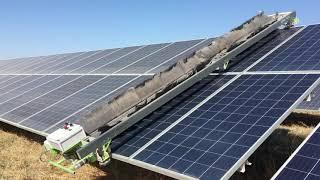 LOTUS P4000 Solar panel cleaning robot at Bhadla solar park