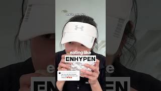 eating like Enhypen Jungwon for 24 hours  #enhypen #kpopfoods