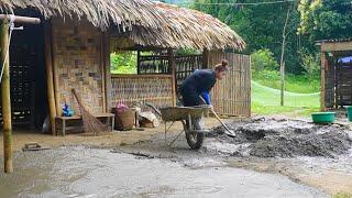 Single Mom Builds a Clean and Strong Concrete Yard Alone for a Better Future