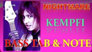 NIGHTMARE - KEMPFI - BASS TAB & NOTE SHEET - #14