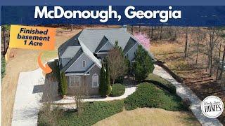 4 Bedrooms on 1 Acre + FINISHED basement 4,954 sqft | McDonough Home for Sale