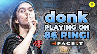 DONK PLAYING ON 86 PING! (35-18) with Magnojez, OverDrive (Train) FACEIT Ranked #CS2 #POV