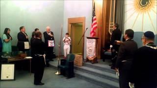 10 Year Old Performs The Star Spangled Banner at The Manila Lodge Freemasonry