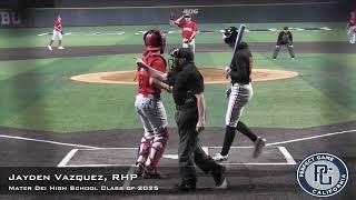 Jayden Vazquez Prospect Video, RHP, Mater Dei High School Class of 2025