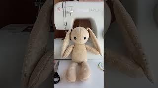 Handmade Plush Bunny  #shorts #sewingprojects