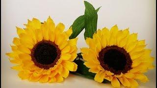 ABC TV | How To Make Sunflower Paper Flower From Crepe Paper - Craft Tutorial