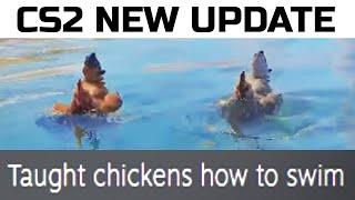 CS2 NEW UPDATE NEW MAPS AND CHICKENS NOW SWIM