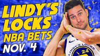 NBA Picks for EVERY Game Monday 11/4 | Best NBA Bets & Predictions | Lindy's Leans Likes & Locks