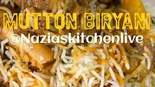 Authentic Mutton Biryani Recipe @NaziasKitchenLive !!#food #cooking #recipe