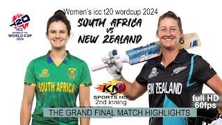 SA-W vs NZ-W icc women t20, 2024 final highlights part ii, 1st Inning HD 60fps