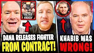 Dana White RELEASES fighter from UFC! Justin Gaethje next UFC fight! Frontier RESPONDS to Khabib!