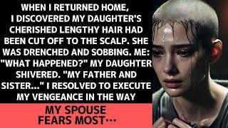 My daughter's cherished lengthy hair was cut off completely. She was drenched and sobbing.