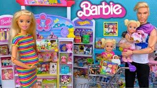 Barbie & Ken Doll Family Baby and Toy Store Shopping