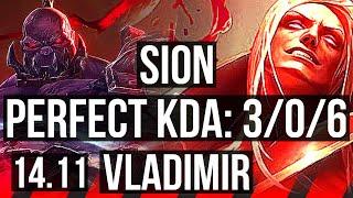 SION vs VLADIMIR (TOP) | 3/0/6 | KR Grandmaster | 14.11